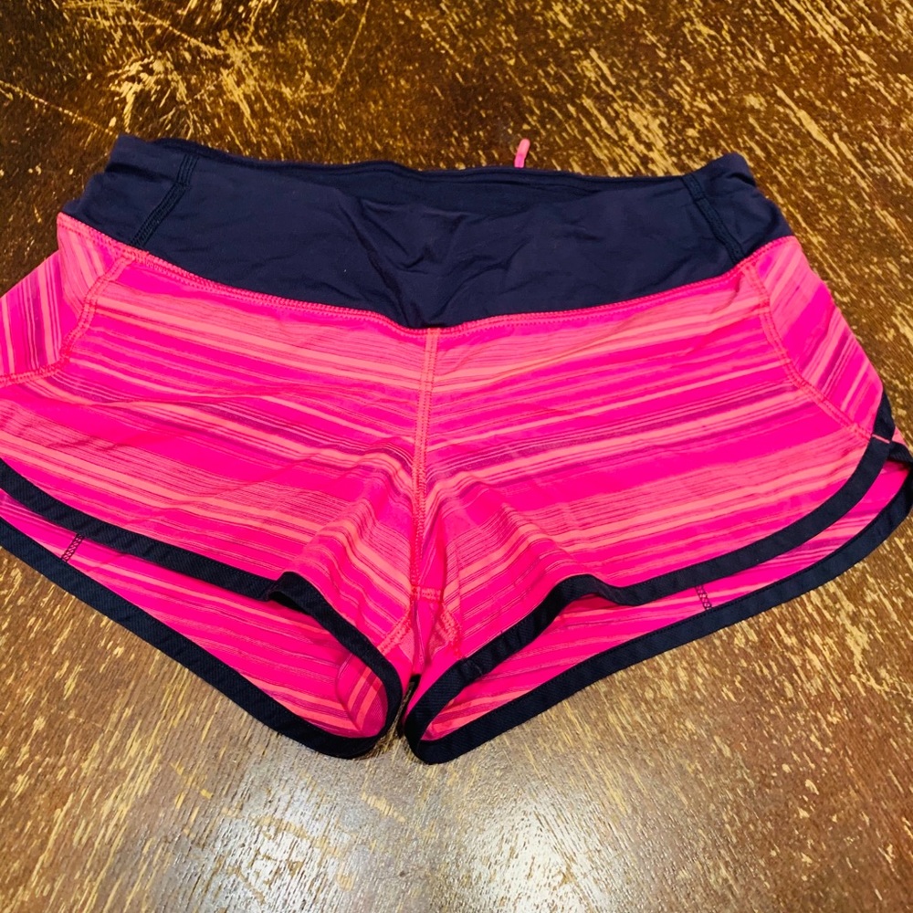 Hot pink running shorts